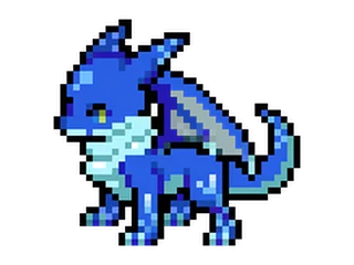 Blue Lightning Dragon Normal Growth Forms Stage 2